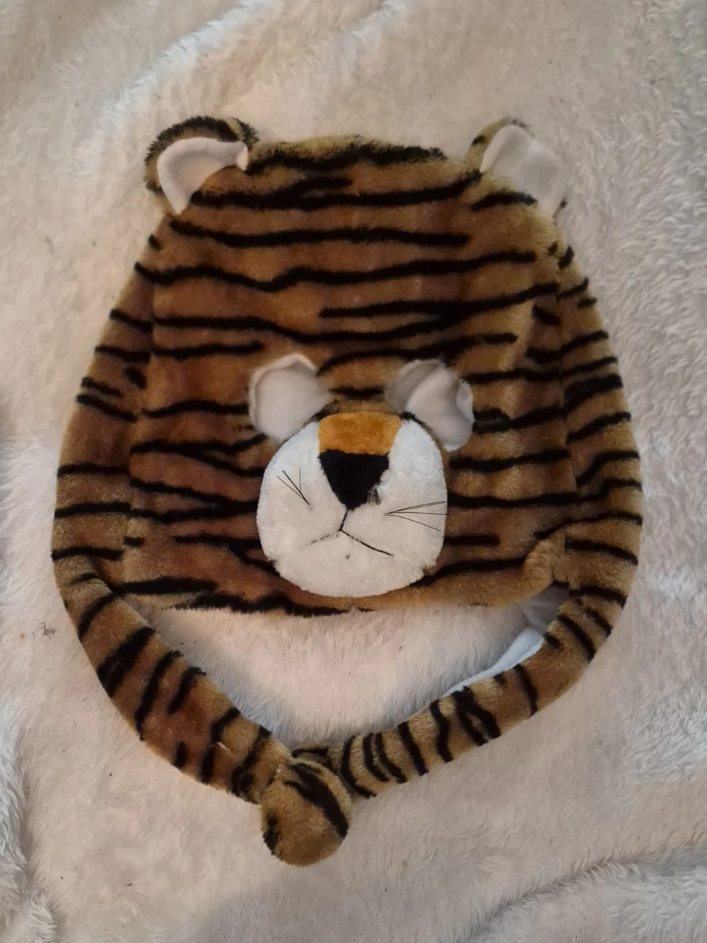 HALLOWEEN Plush Tiger Ear Hat for Kids - Brown/Black